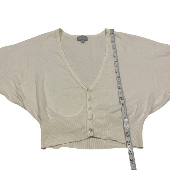 PURE Collection Off White Linen Cotton Blend Dolman Sleeve Cardigan US Size 2 - Picture 7 of 7